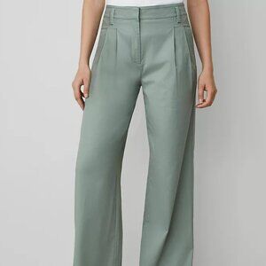 NWT! Topstitched Wide-leg Emerald Vapor Pants
